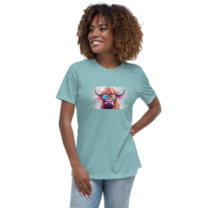 Women's Relaxed T-Shirt w/ Hip Cow