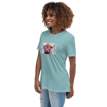 Women's Relaxed T-Shirt w/ Hip Cow