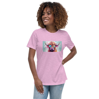 Women's Relaxed T-Shirt w/ Hip Cow