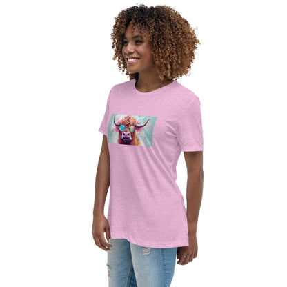 Women's Relaxed T-Shirt w/ Hip Cow