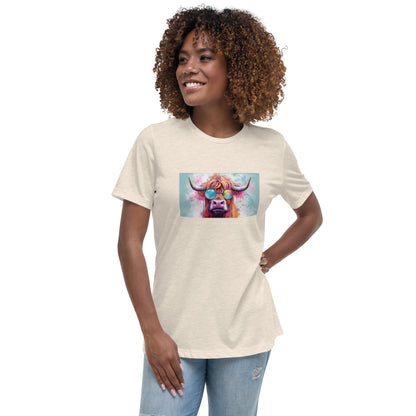 Women's Relaxed T-Shirt w/ Hip Cow