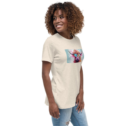 Women's Relaxed T-Shirt w/ Hip Cow