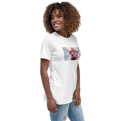 Women's Relaxed T-Shirt w/ Hip Cow